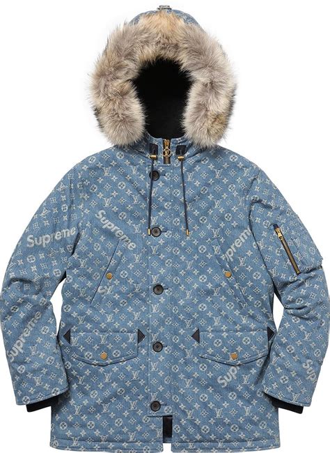 louis vuitton x supreme parka price